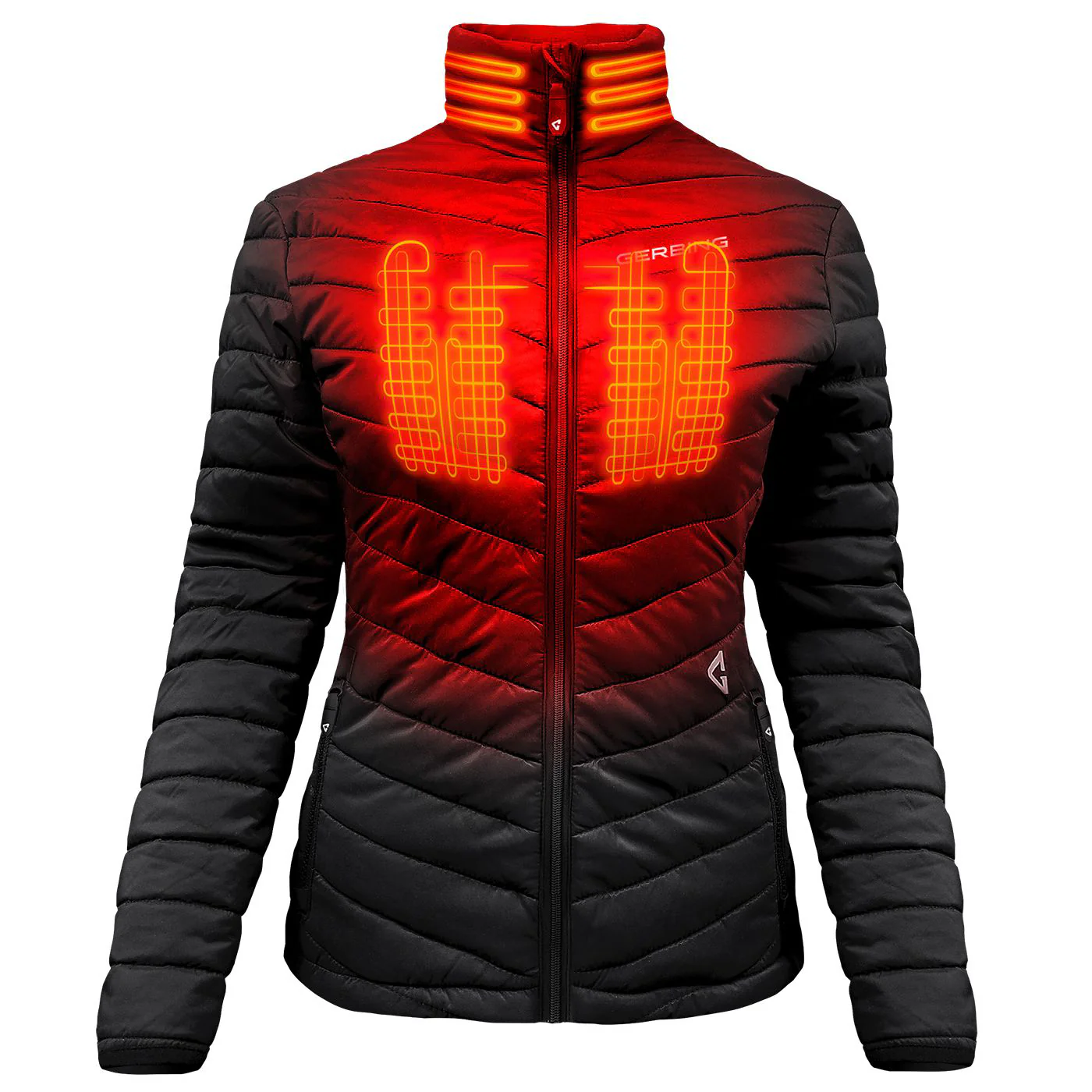 Gerbing GER-KPJKT-7V-W- 7V Khione Puffer Heated Jacket 2.0 for Ladies - Black - L