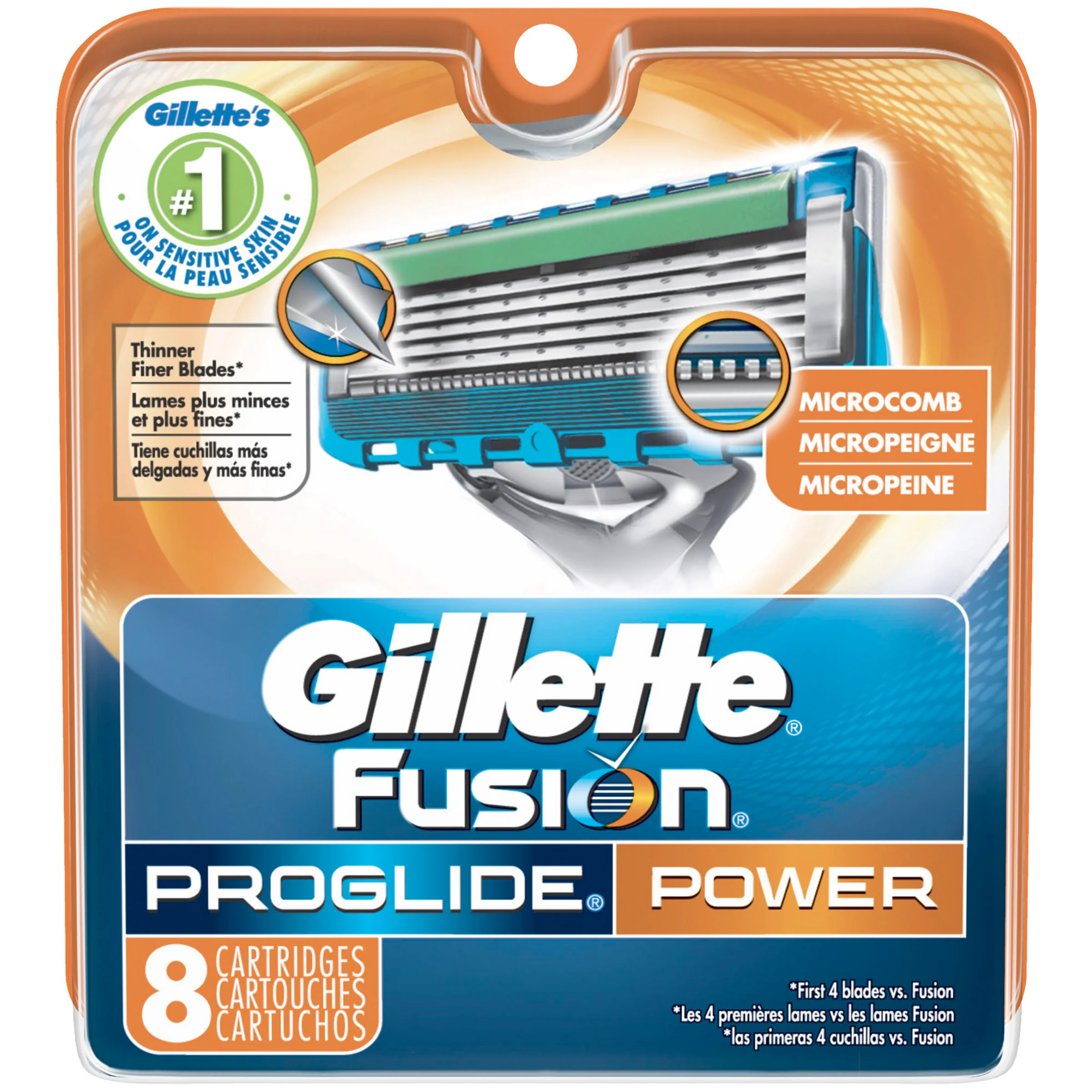 Gillette Fusion ProGlide Power Razor Replacement Cartridge-8 ct, 2 pk - Image 10