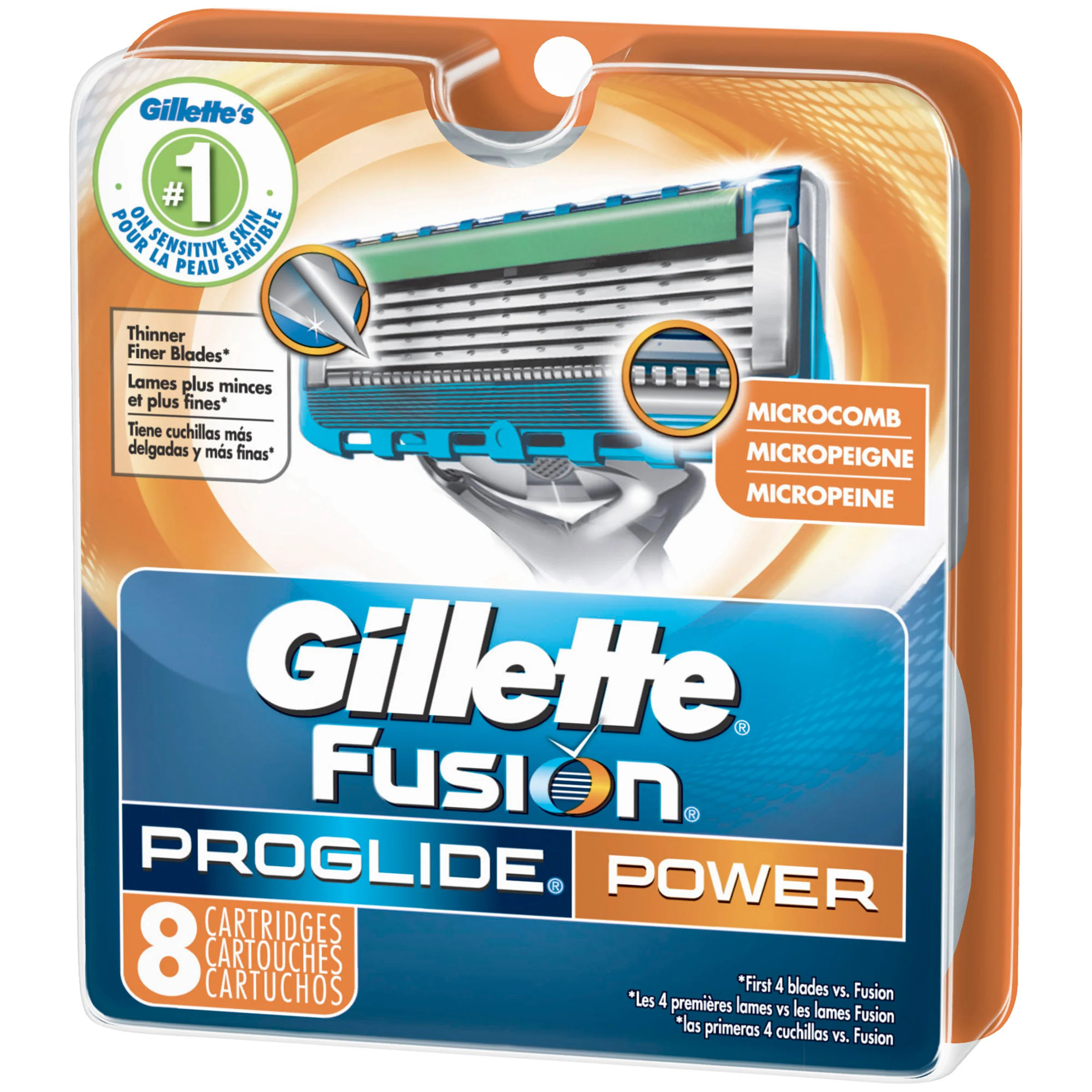 Gillette Fusion ProGlide Power Razor Replacement Cartridge-8 ct, 2 pk - Image 9