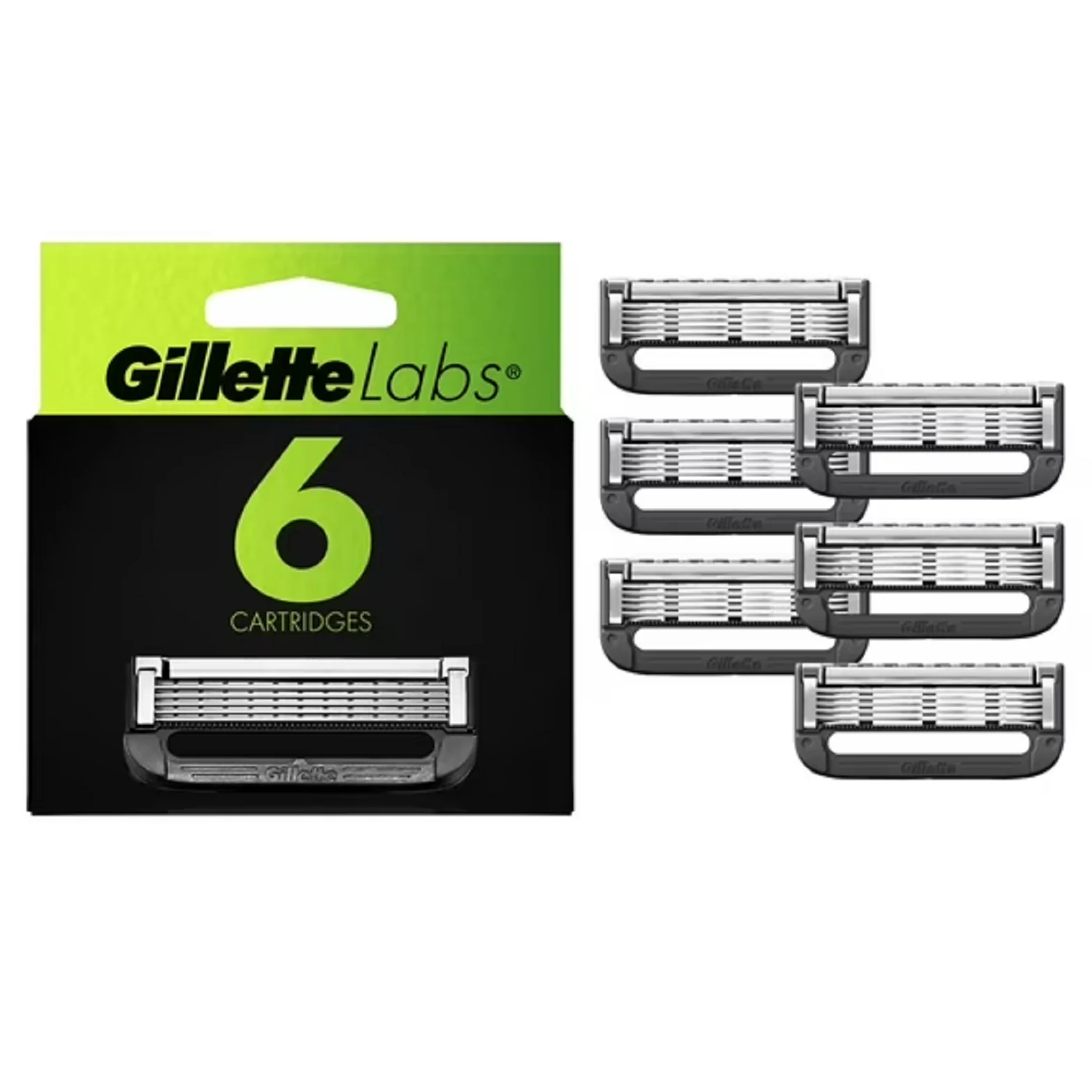 Gillette Labs Men's Razor Blade Refills with Exfoliating Bar, 6 Refills - Image 5