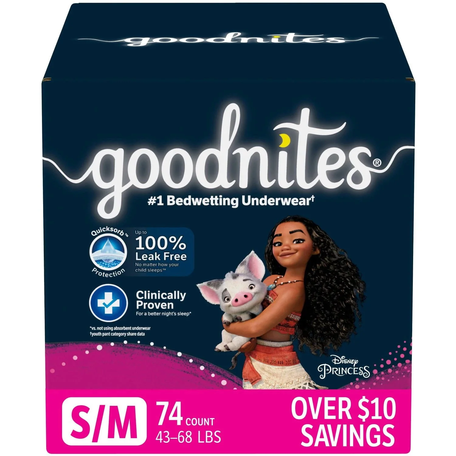Goodnites Nighttime Bedwetting Underwear for Girls, S/M