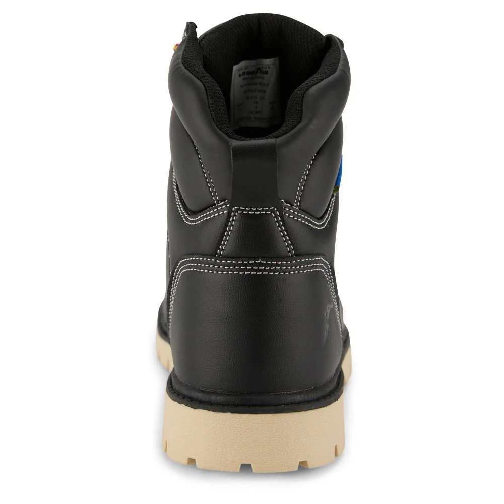 Goodyear Penn Steel Toe Work Boots, Wide, Black, Lace-Up, Ankle-High, Slip-Resistant TPR Outsole, GY208701 - Image 5