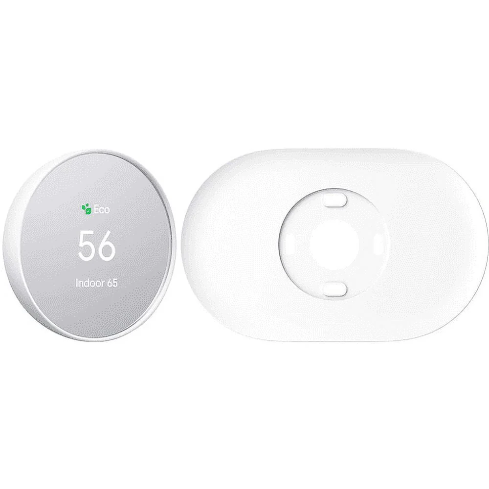 Google GA01334-US Nest Smart Thermostat with Bonus Trim Kit (Snow)