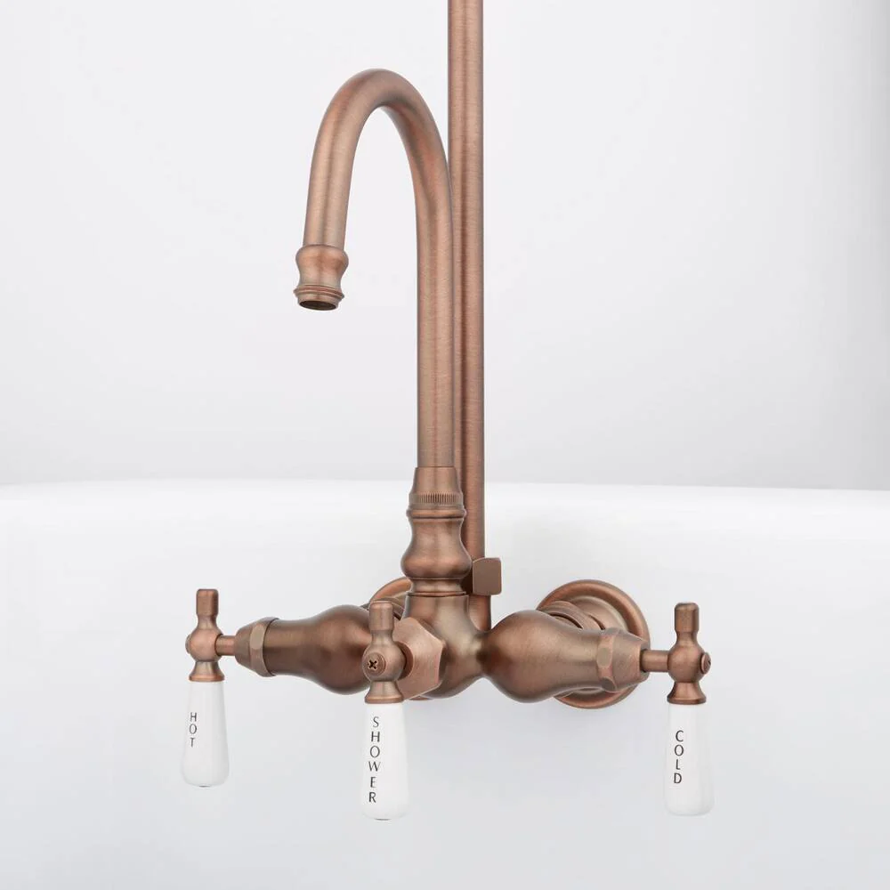 Gooseneck Leg Tub Diverter Valve - Oil Rubbed Bronze