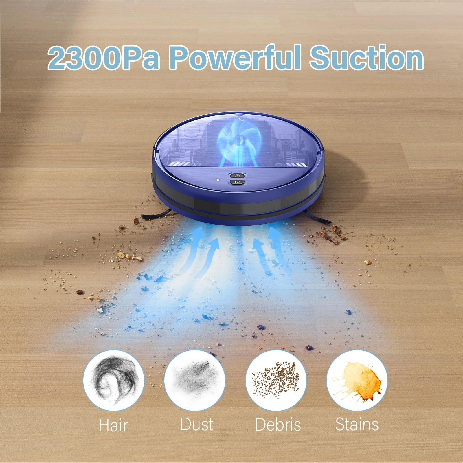 GOOVI Robot Vacuum Cleaner 2 in 1 Robot Vacuum and Mop Combo for Pet Hair, Hard Floor - Image 5