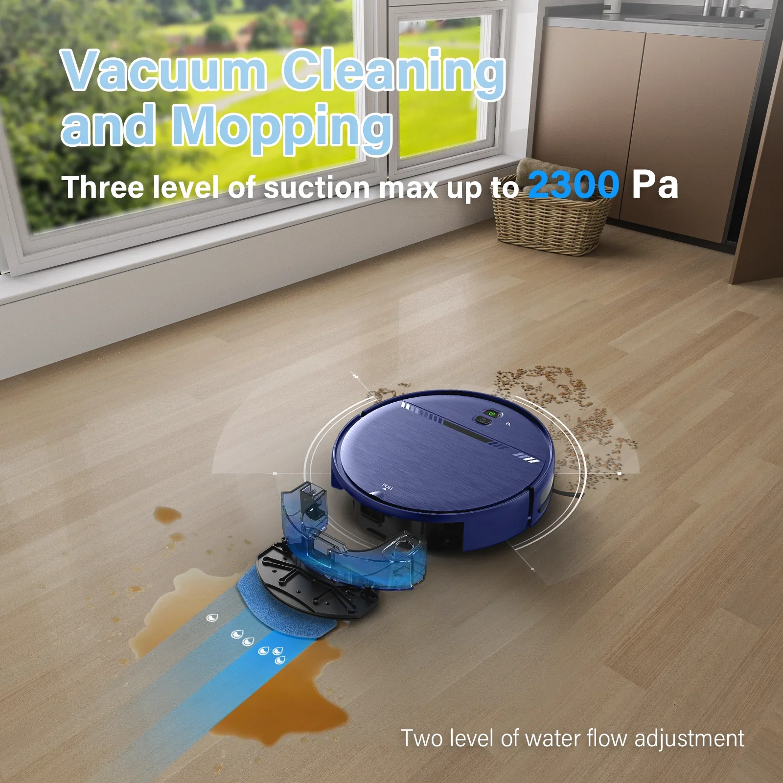 GOOVI Robot Vacuum Cleaner 2 in 1 Robot Vacuum and Mop Combo for Pet Hair, Hard Floor - Image 7