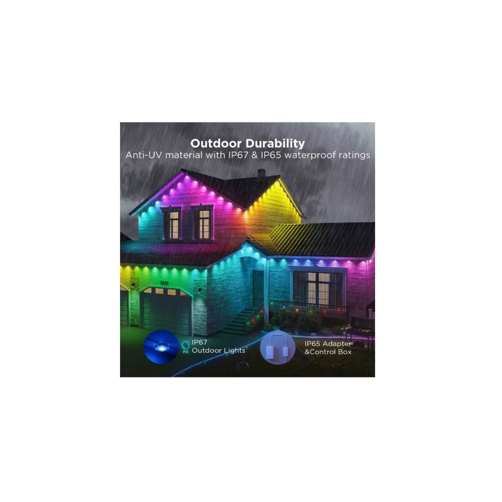 Govee H805AA11 100' RGBICW Permanent Outdoor Lights Elite, Black - Image 3