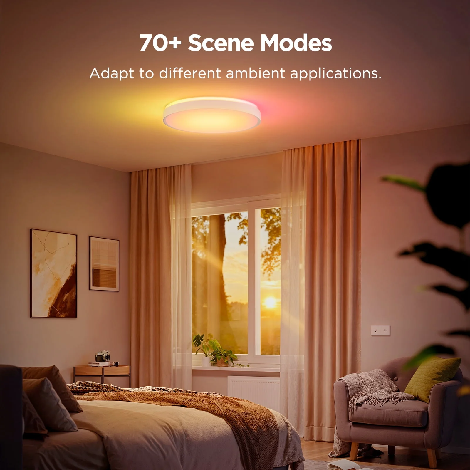 Govee RGBICWW 15inch Ceiling Light Pro, 4300 Lumens, Dimmable LED with 121 Independently Controlled Segments, Multi-Color, Voice Control Compatible, H60A6A01 - Image 4