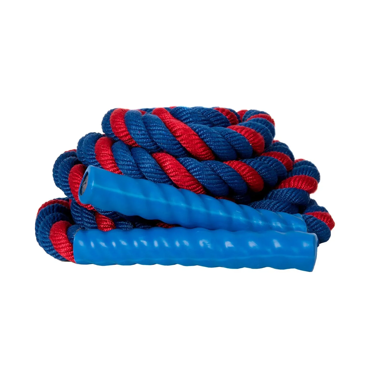 GoZone Kids 15-ft Twisted Nylon Battle Rope with Solid Color Handles - Blue/Red