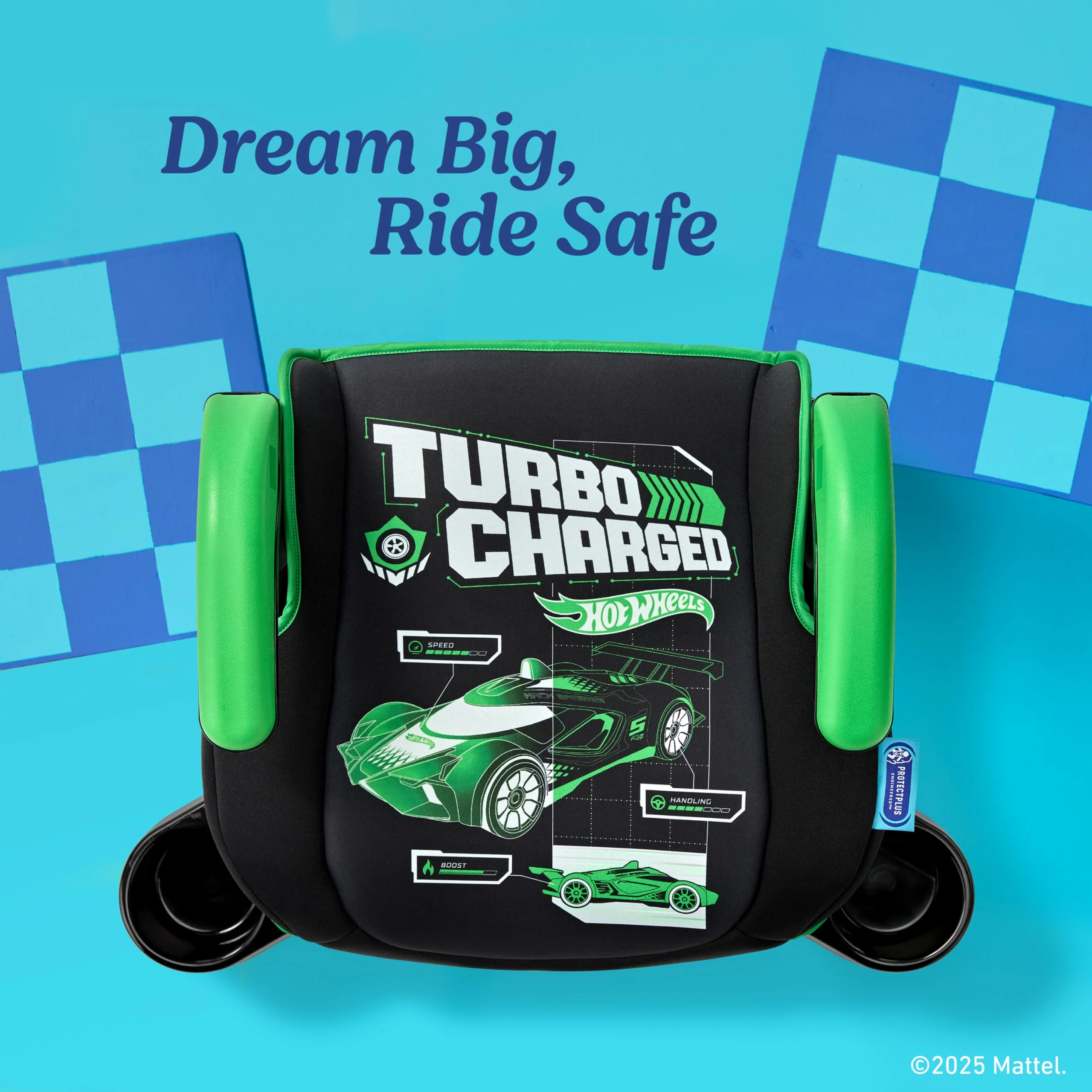 Graco TurboBooster 2.0 Backless Booster Seat with ProtectPlus Engineering, Height-Adjustable Armrests, Hide-Away Cup Holders, Machine-Washable Pad, Green - Image 2