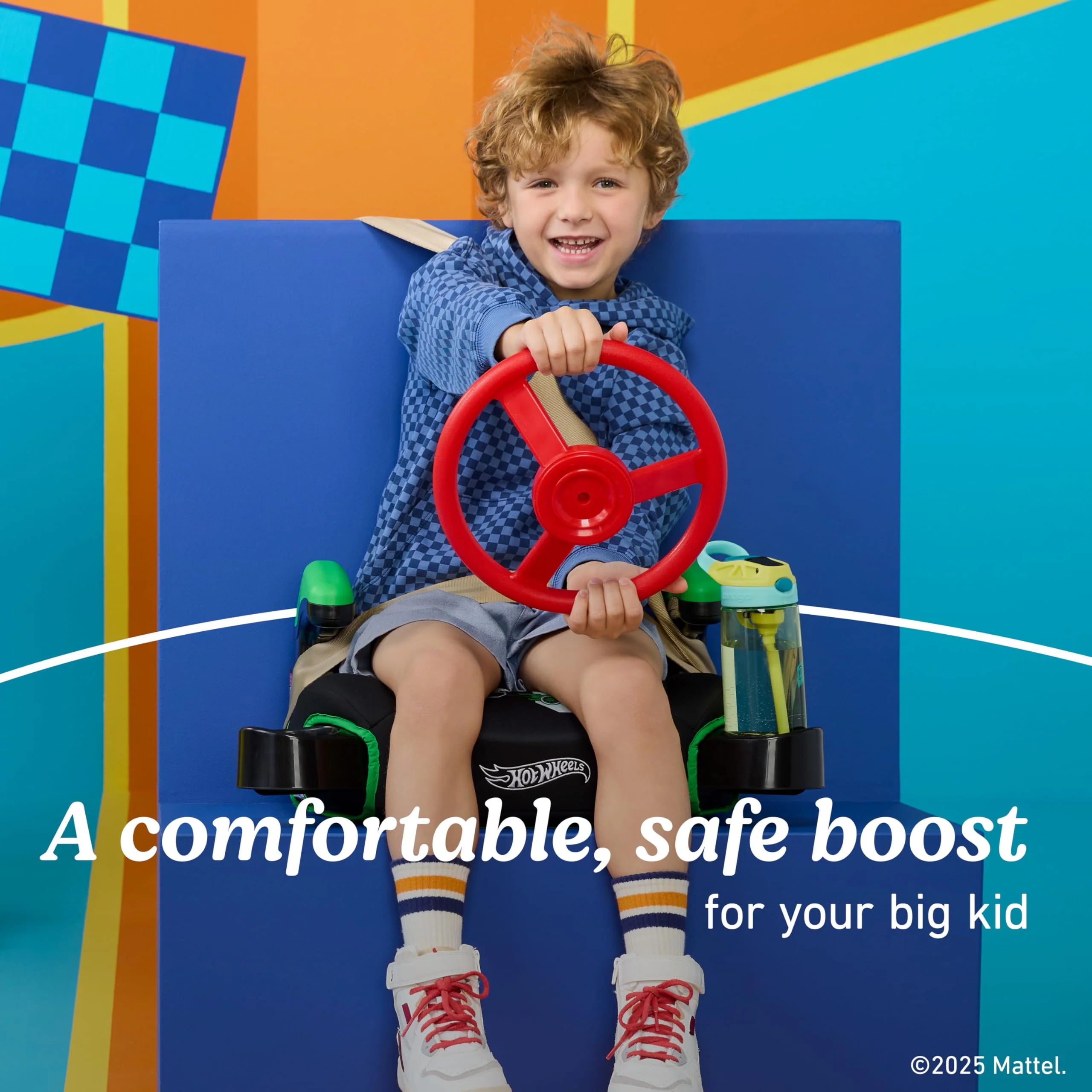 Graco TurboBooster 2.0 Backless Booster Seat with ProtectPlus Engineering, Height-Adjustable Armrests, Hide-Away Cup Holders, Machine-Washable Pad, Green - Image 4
