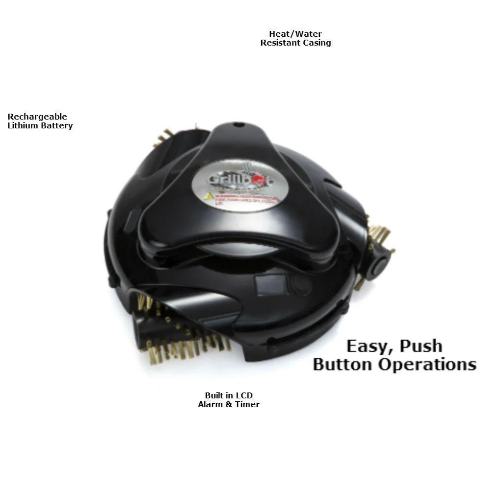 Grillbot Llc GBU102 Lithium Ion 7.4-Volt (Li-ion) Battery Automatic Grill Cleaner Black - Image 2
