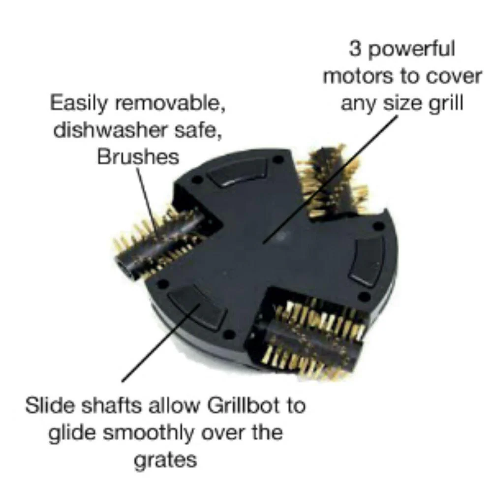 Grillbot Llc GBU102 Lithium Ion 7.4-Volt (Li-ion) Battery Automatic Grill Cleaner Black - Image 3