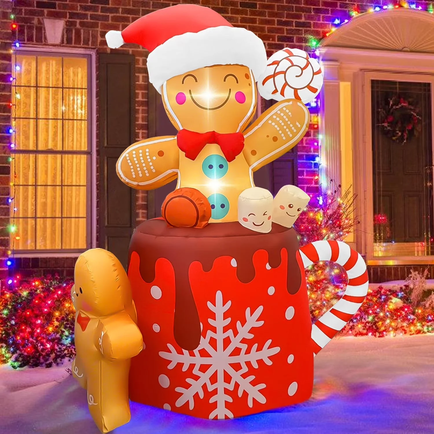 GVDV 6-ft Christmas Inflatables Outdoor Decorations - Durable Material