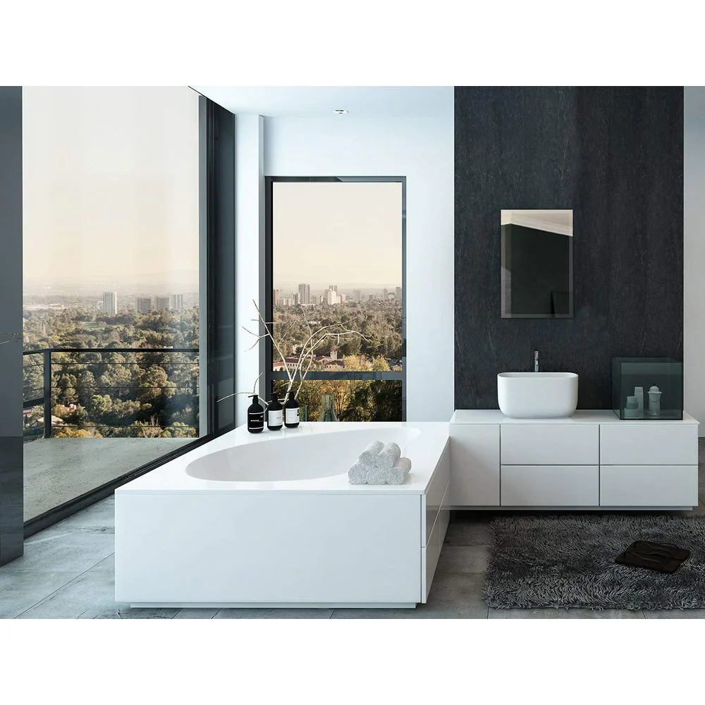Hamilton Hills Large Frameless Rectangle Beveled Mirror, 16x24 Inch, Ultra-Thin, Lightweight, Silver - Image 5