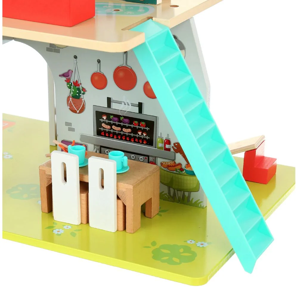 Hape E3411 Rock and Slide Children's Playhouse with 8 Colorful Rooms and 9 Sound Effects - Image 3