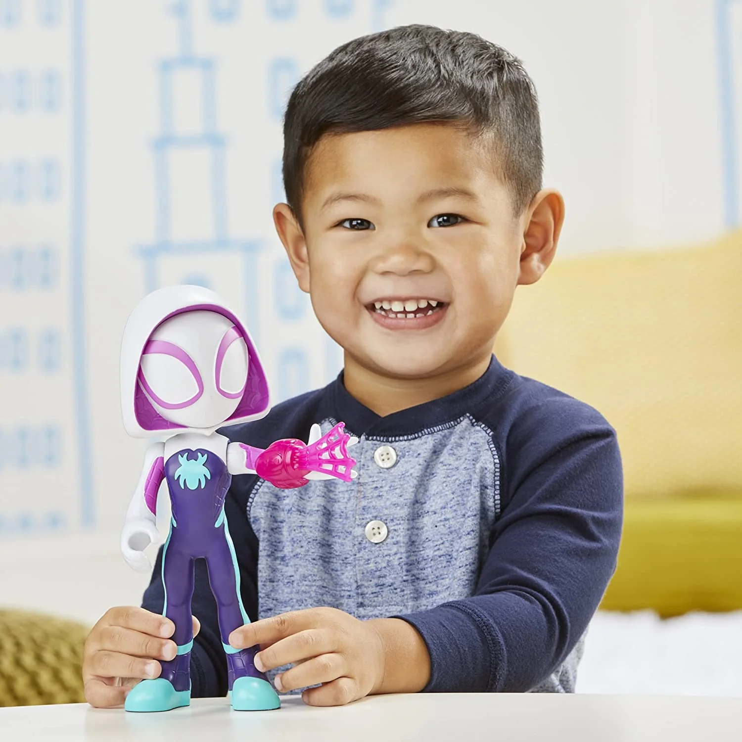 Hasbro F39875L00 Marvel Spidey and His Amazing Friends Supersized Ghost-Spider Action Figure - Image 8