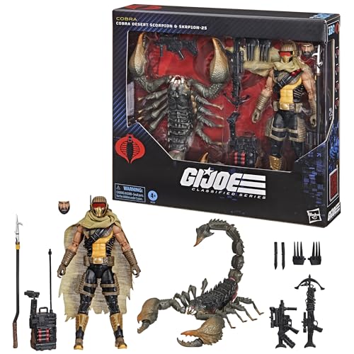 Hasbro G.I. Joe Classified Series 180 Cobra Desert Scorpion 6-Inch Action Figure with 12 Accessories and Articulated SKRP10N-25 Pet - Image 12
