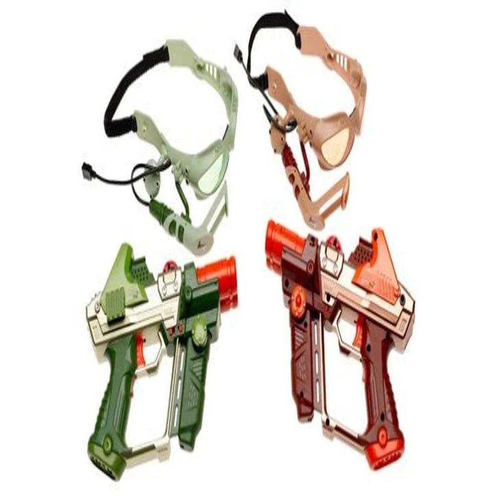 Hasbro Lazer Tag Team Ops Deluxe 2 Player System, Wireless Taggers with LCD Display, Heads-Up Display Units, Green, 71094 - Image 3