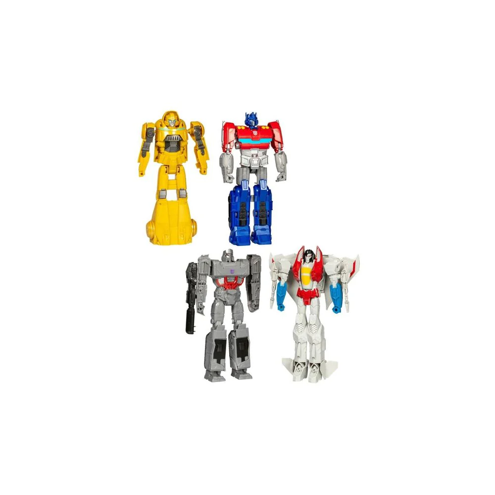 Hasbro Transformers One Mega Changer 4-Pack, 11-Inch Action Figures with Robot to Vehicle Conversion, Optimus Prime, Megatron, Bumblebee, Starscream, 91787769