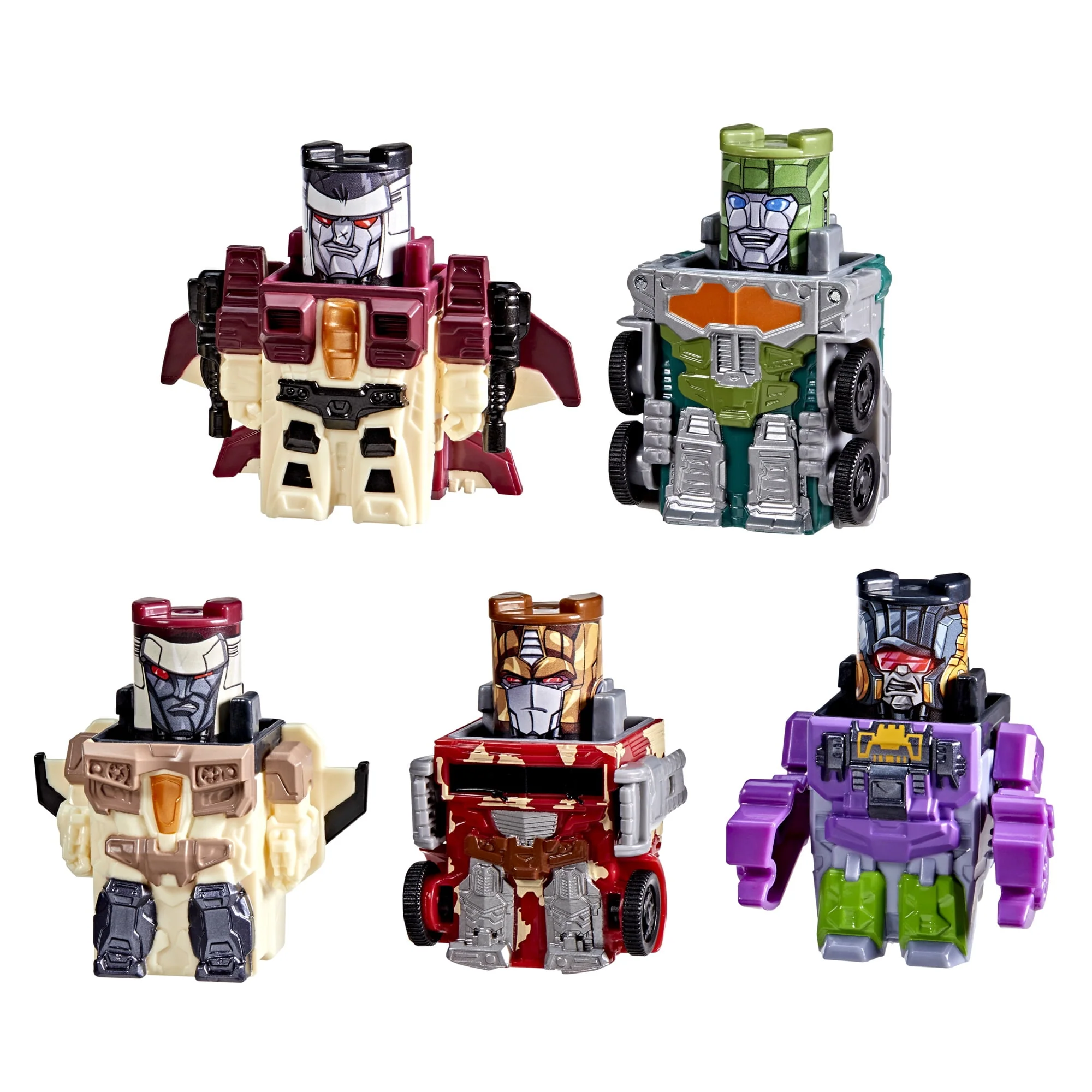 Hasbro Transformers Swapticons Desert Dunes Mission 5-Pack, 2-Inch Action Figures with Twist and Combine Feature, Multicolor