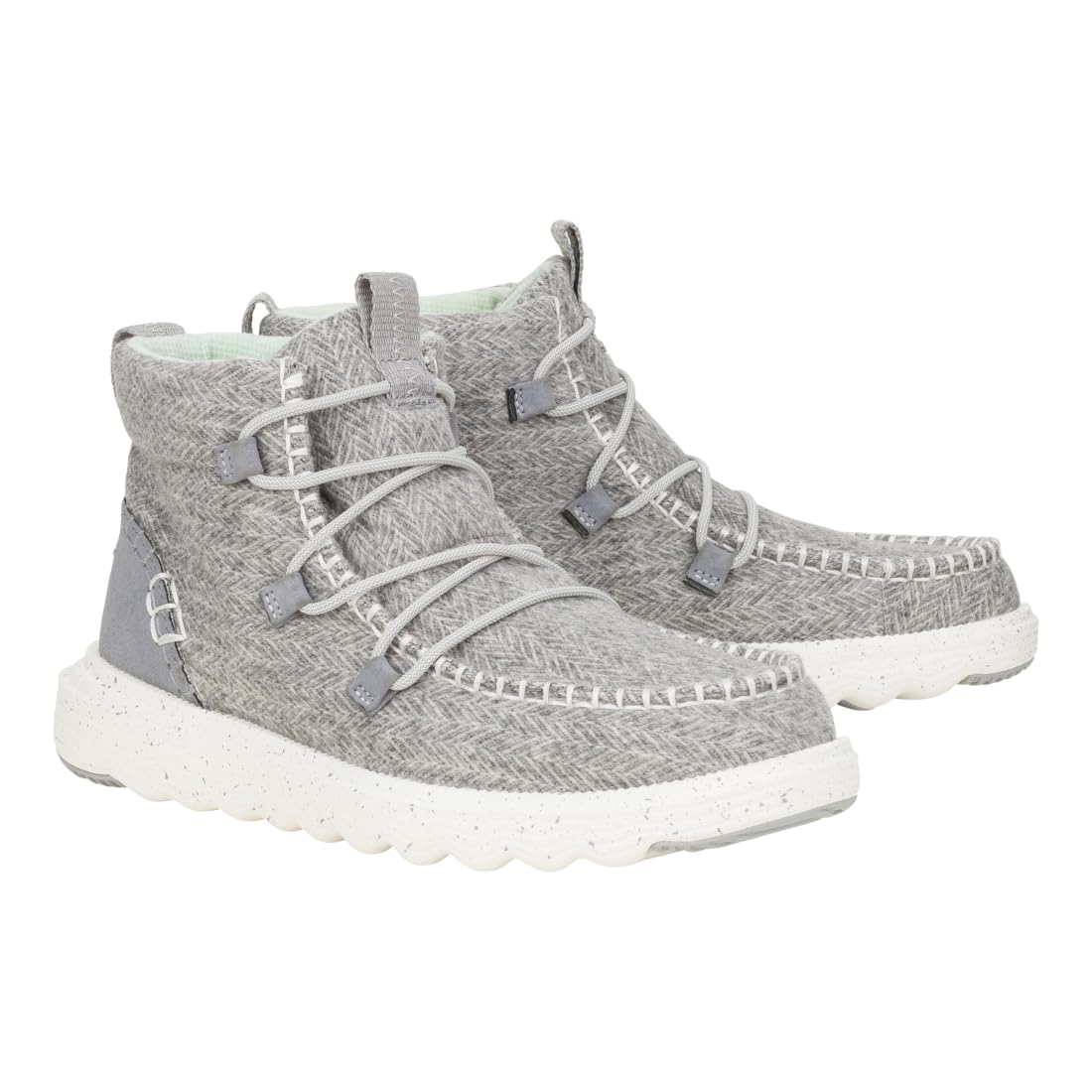 HEYDUDE Reyes Heathered Boots for Ladies - Grey - 8M - Image 4