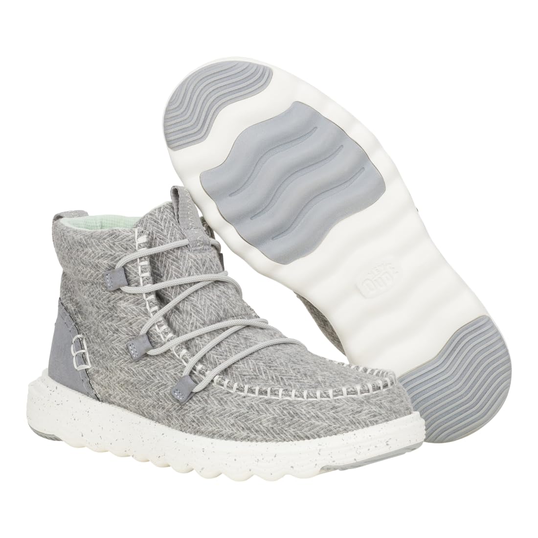 HEYDUDE Reyes Heathered Boots for Ladies - Grey - 8M - Image 7