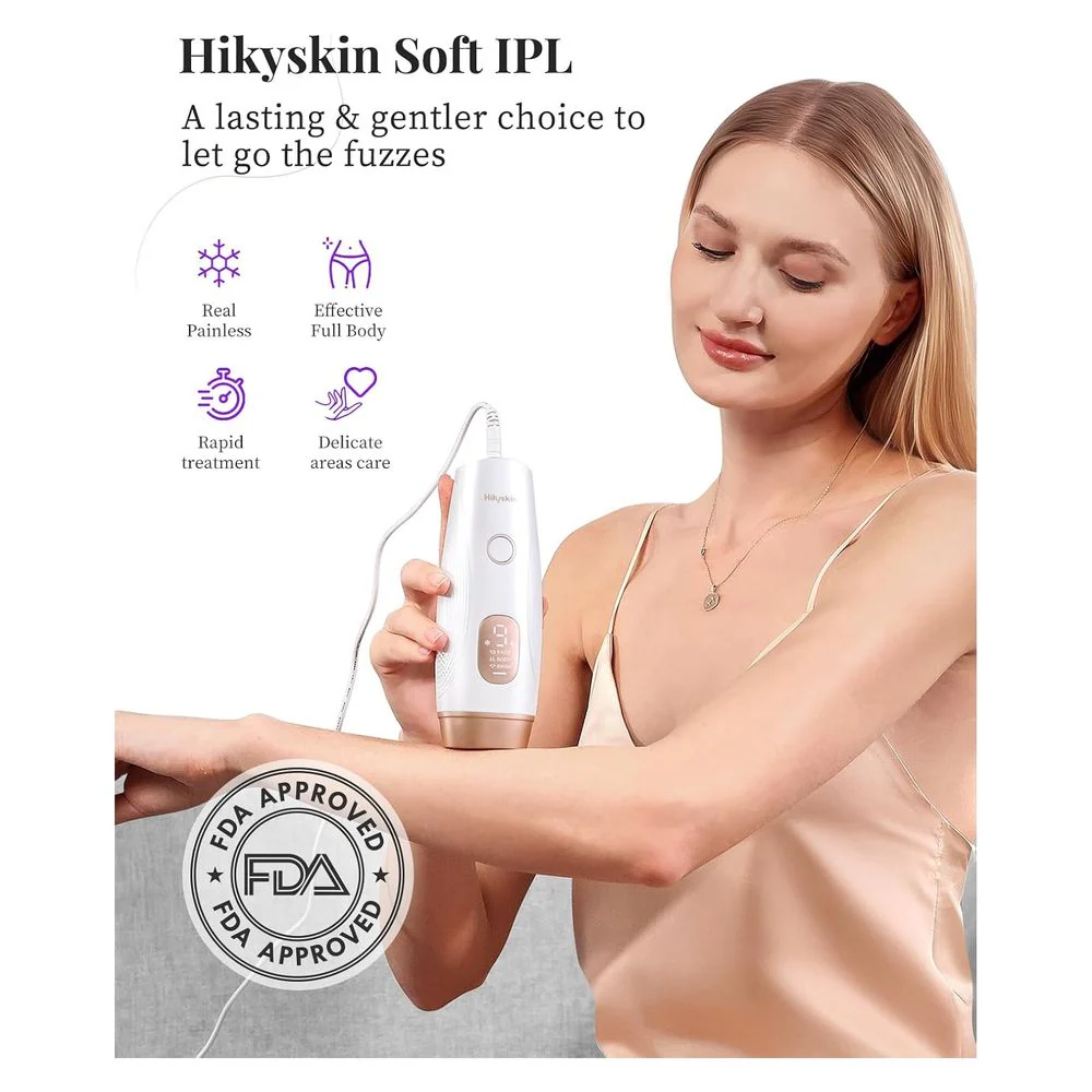 Hikyskin IPL Laser Hair Removal with Cleaning Lamp for Men and Women, White - Image 3