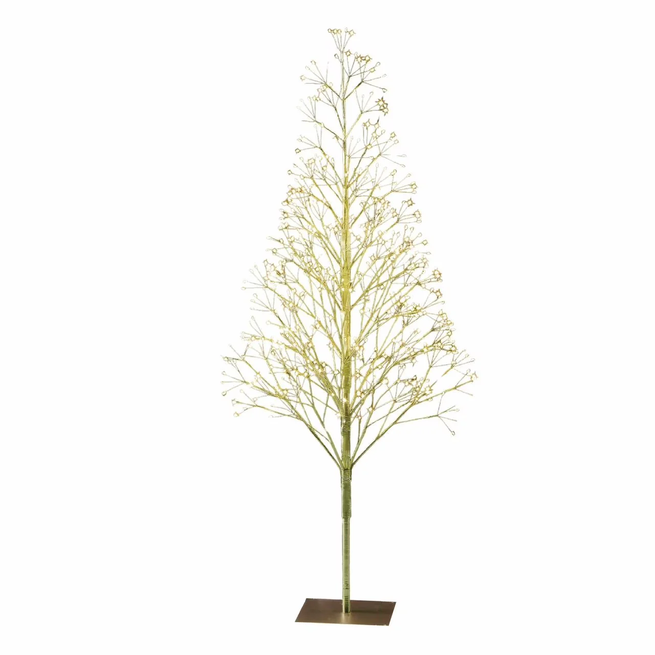Holiday Time 4 Pre-Lit Starburst Gold Artificial Christmas Tree with 500 Warm White Twinkling LED Lights