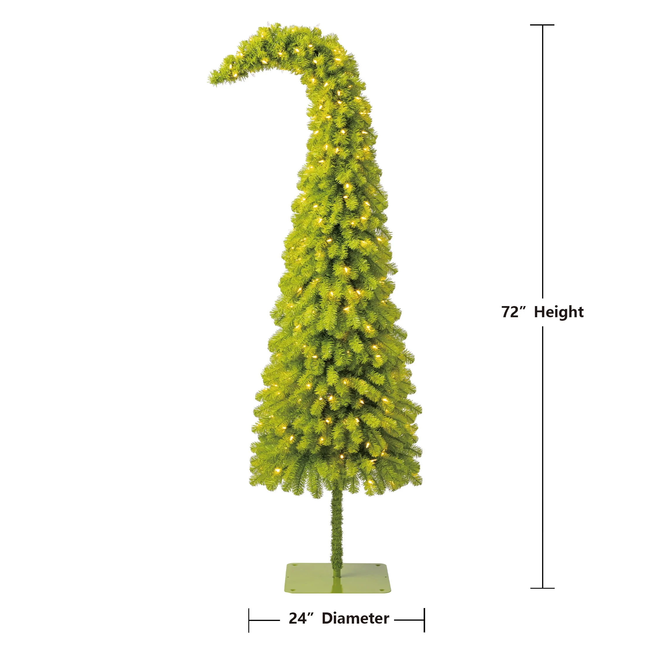 Holiday Time 6-Foot Lawndale Spruce Artificial Christmas Tree, Curved Silhouette, Green - Material: PVC - Image 2
