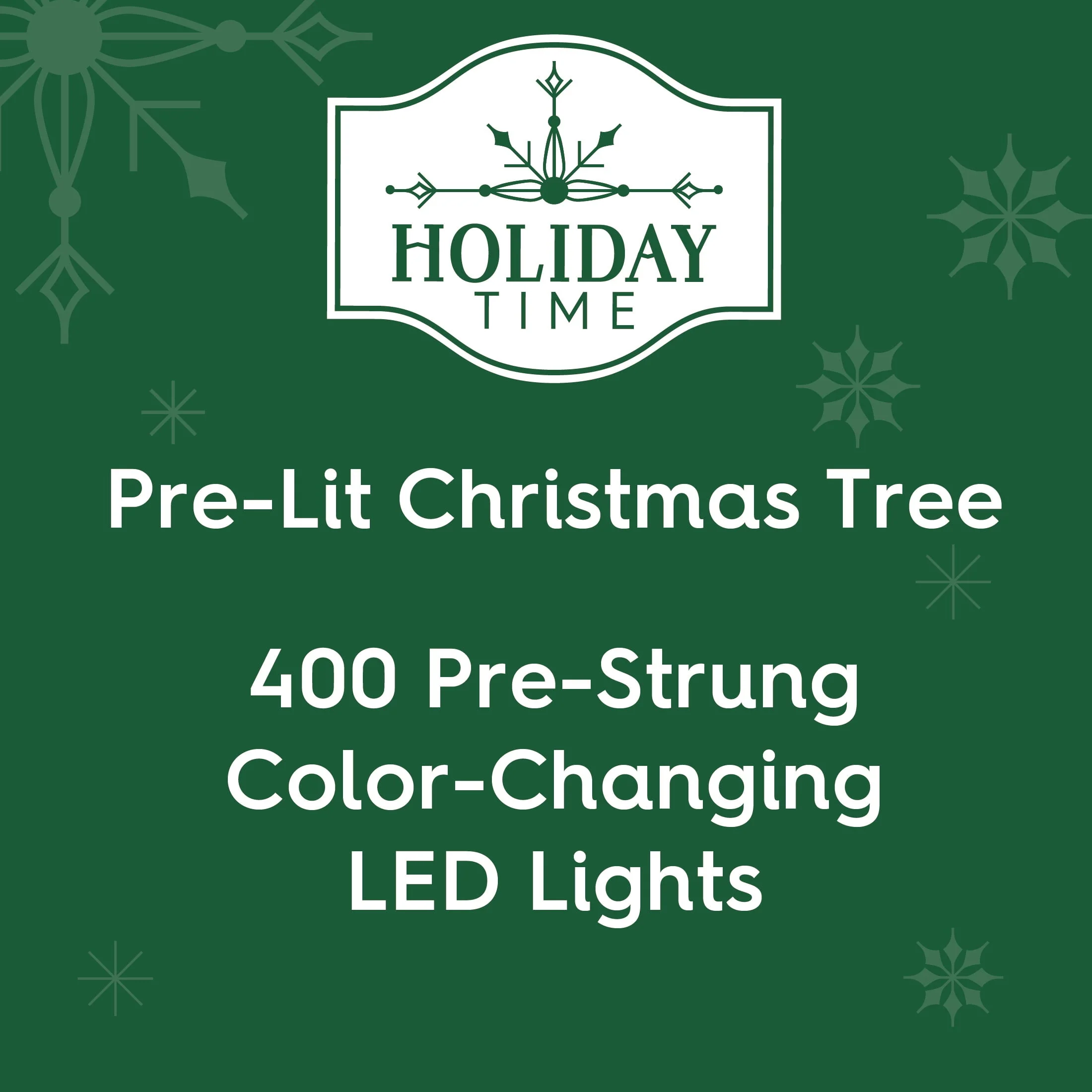 Holiday Time 7.5-Foot Kennedy Fir Artificial Christmas Tree, 400 Color-Changing LED Lights, Green - Image 5