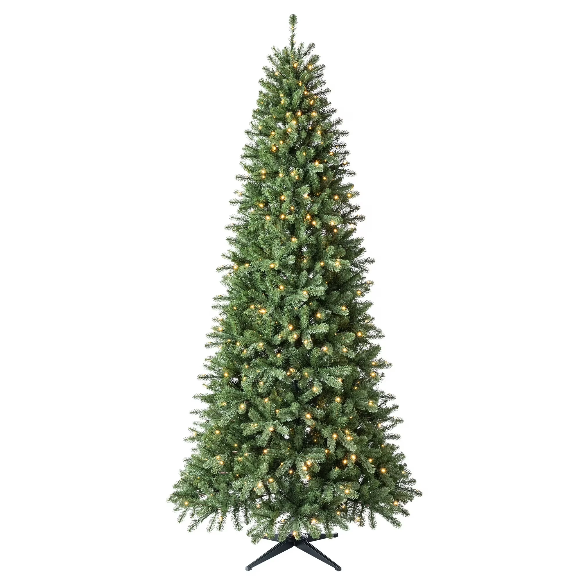 Holiday Time 9' Pre-Lit Williams Pine Green Artificial Christmas Tree with Warm White LED Lights and Quick Set