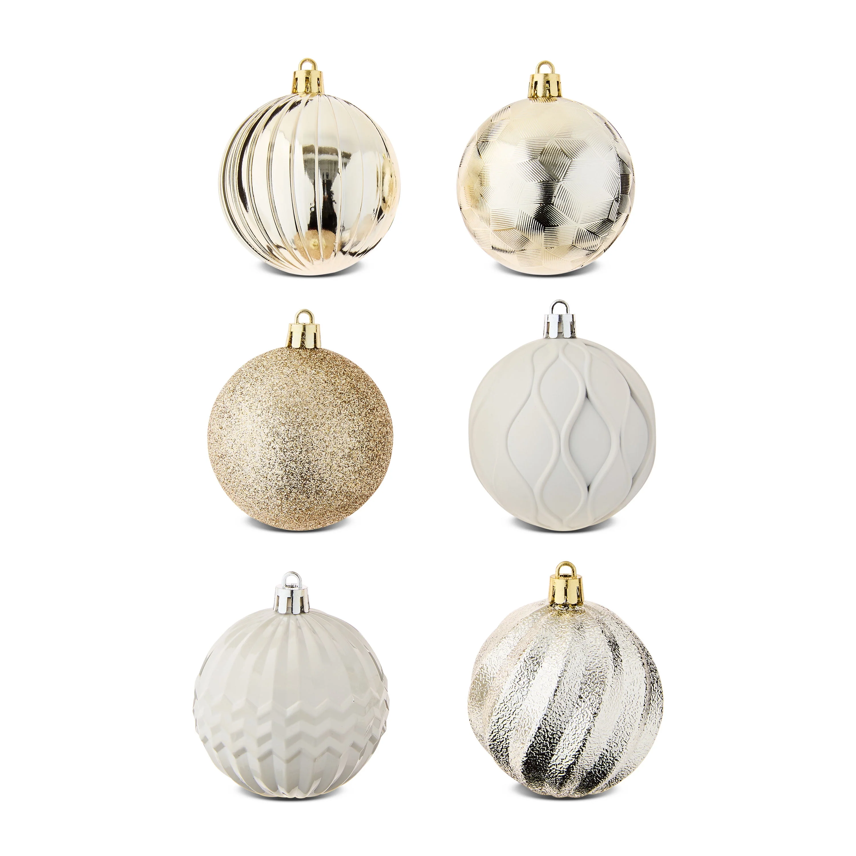 Holiday Time IG206690 50-Count Champagne Shatterproof Christmas Ball Ornaments - Image 4