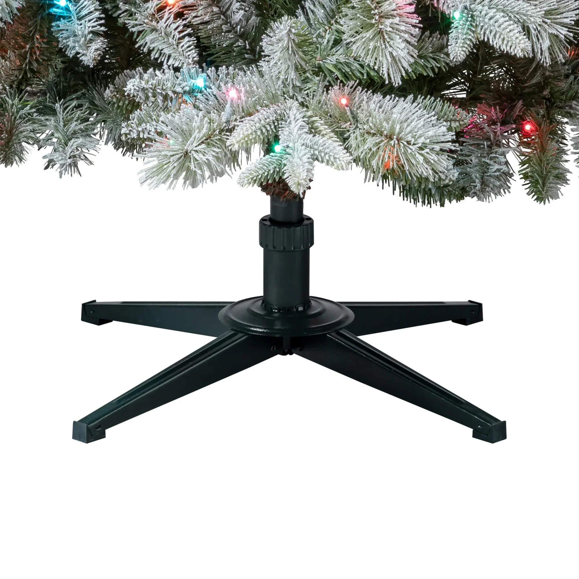 Holiday Time TG76P4D56D02 7.5' Pre-Lit Aspen Pine Green Flocked Artificial Christmas Tree with LumaDazzle Color - Image 3