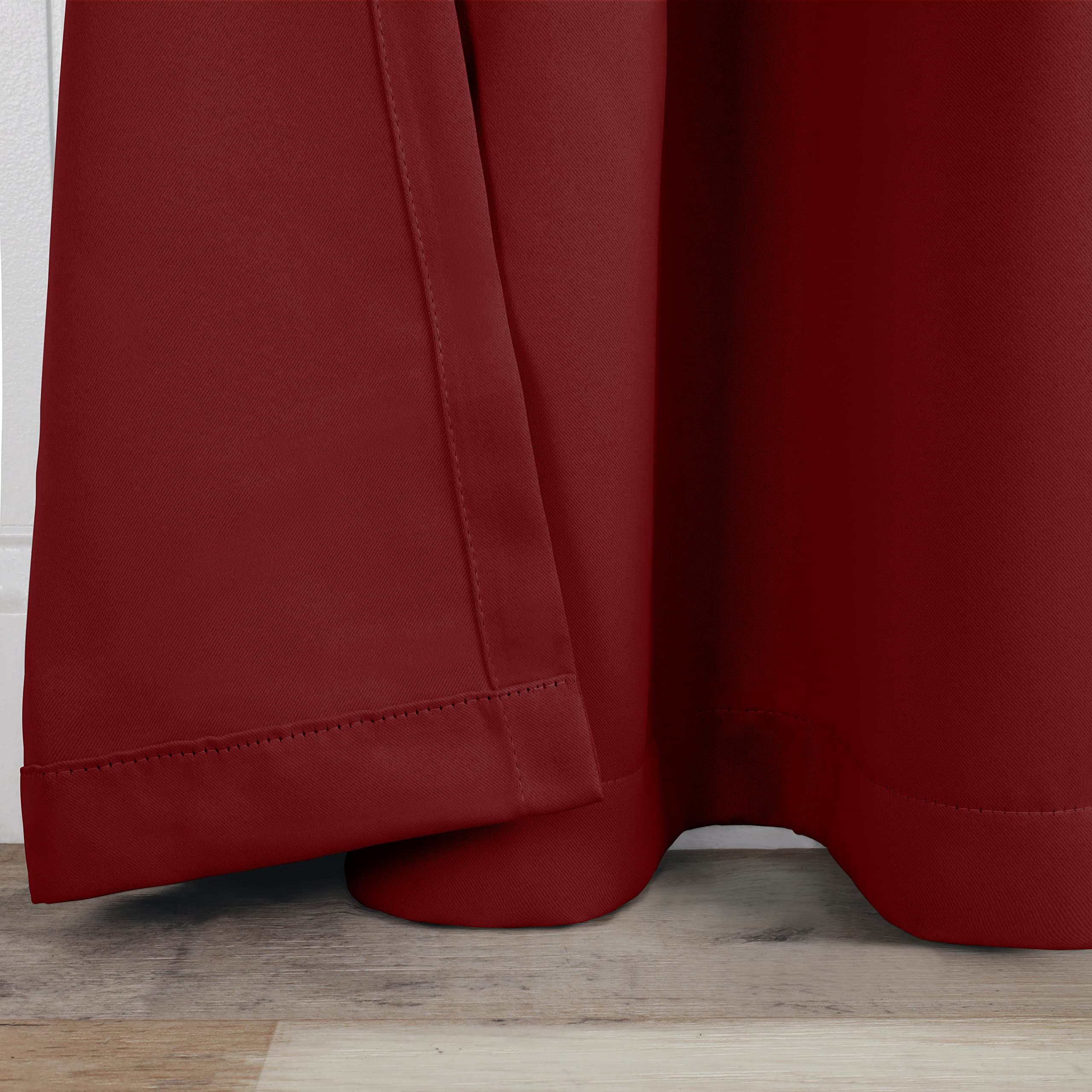Home City Solid Blackout Curtain Set, Room Darkening, Thermal Insulation, Sangria, 36 in x 84 in, 2-Pack - Image 7