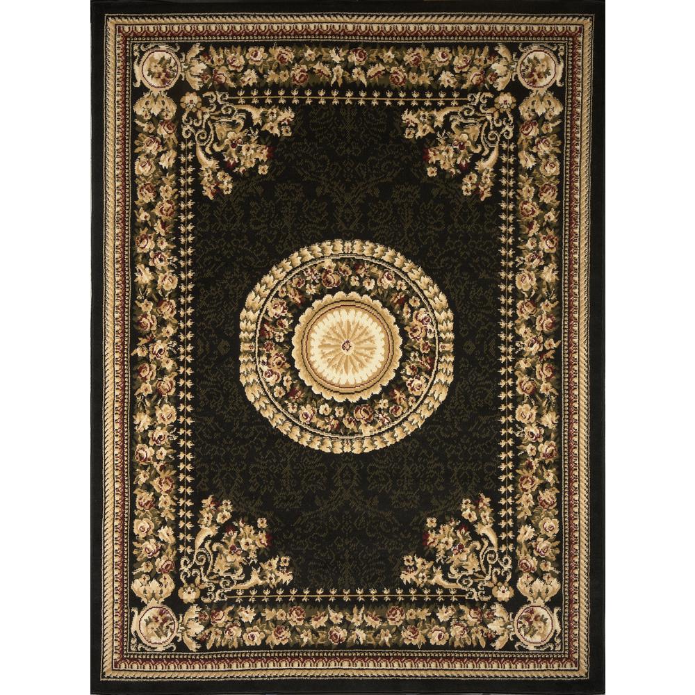 Home Dynamix Optimum 11023-450 Polypropylene 7-Feet 8-Inch by 10-Feet 4-Inch Area Rug, Black