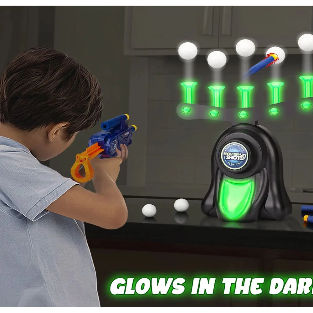 Hot Bee Hovering Shooting Game Glow-in-the-Dark Floating Air Toy with Foam Darts & Soft Balls Indoor Outdoor Gifts for Boys Age - Image 3