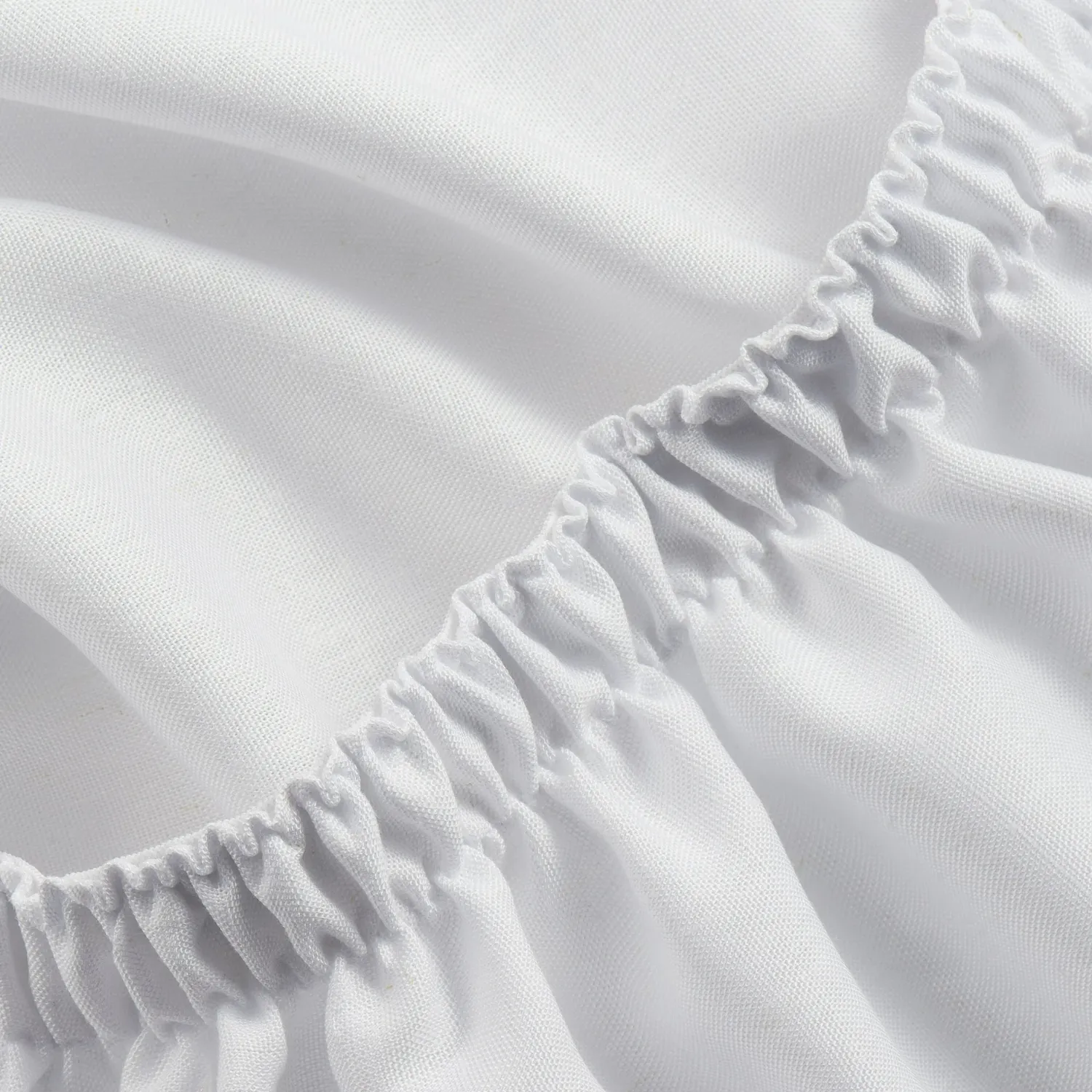 Hotel Style HS8428029490-01 4-Piece White Lyocell & Linen Blend Percale Bed Sheet Set, Full - Image 3