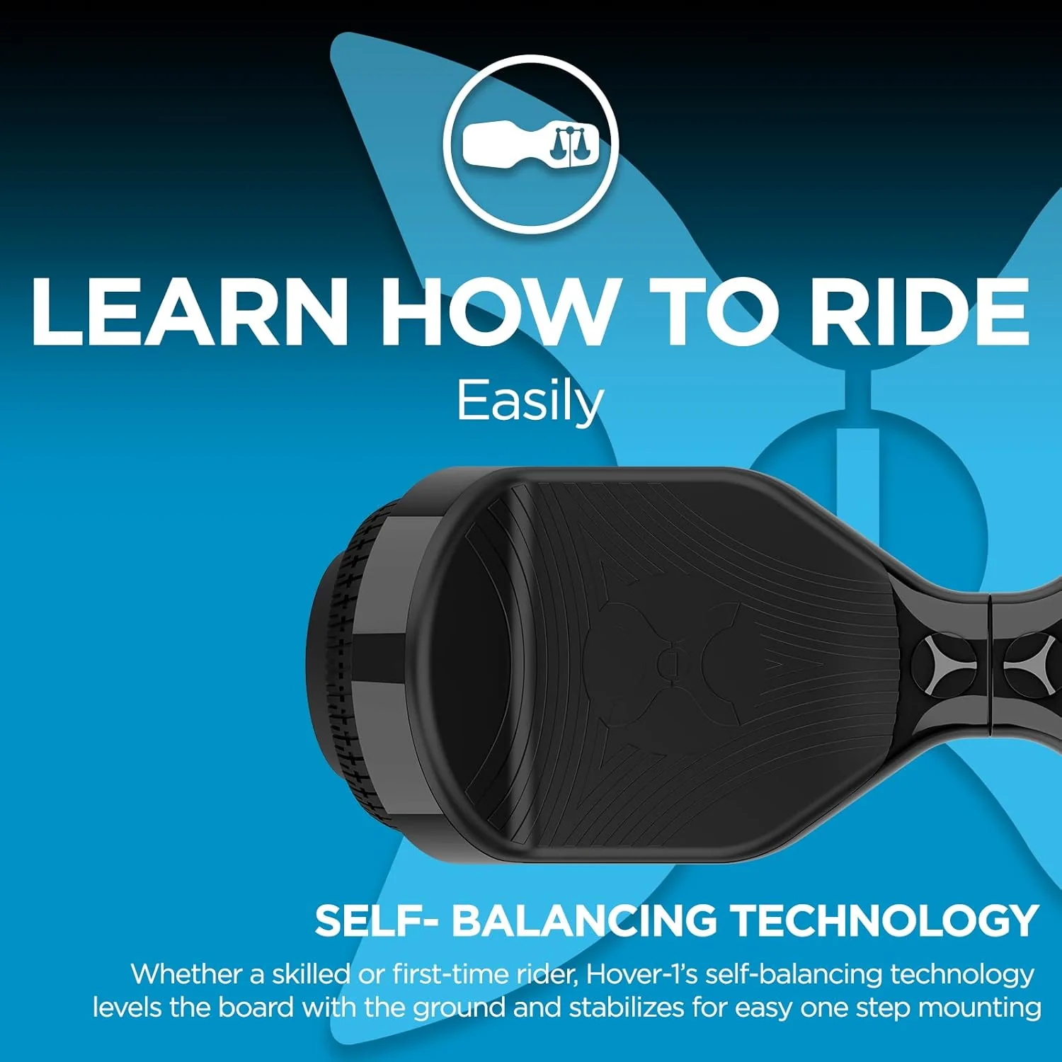 Hover-1 H1-AXL-BLK Axle Hoverboard 7MPH Top Speed, 3MI Range, LED Headlights & Wheels, Easy to Learn for Kids/Youth, Black - Image 5
