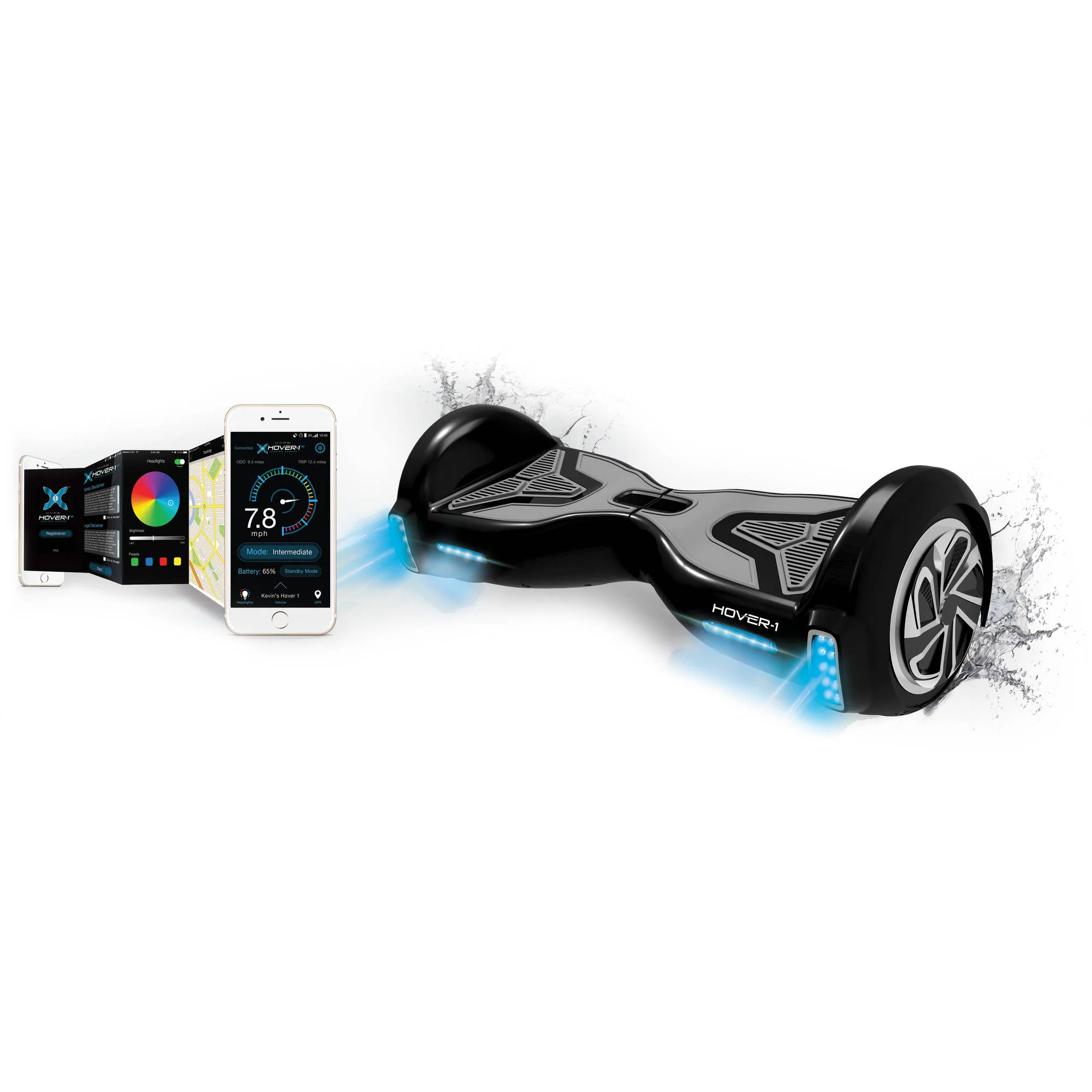 Hover 1 HY-H1-BLK 6.5" Wheels App Enabled Bluetooth Hoverboard Electric Scooter - Image 4