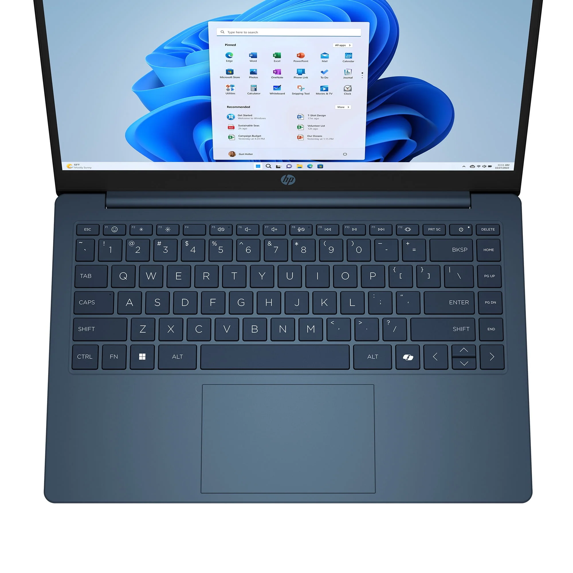 HP 14-ep2012wm 14" HD N4020 2.6GHz Intel Graphics 4GB RAM 128GB SSD Win 11 Home Waterfall Blue - Image 3