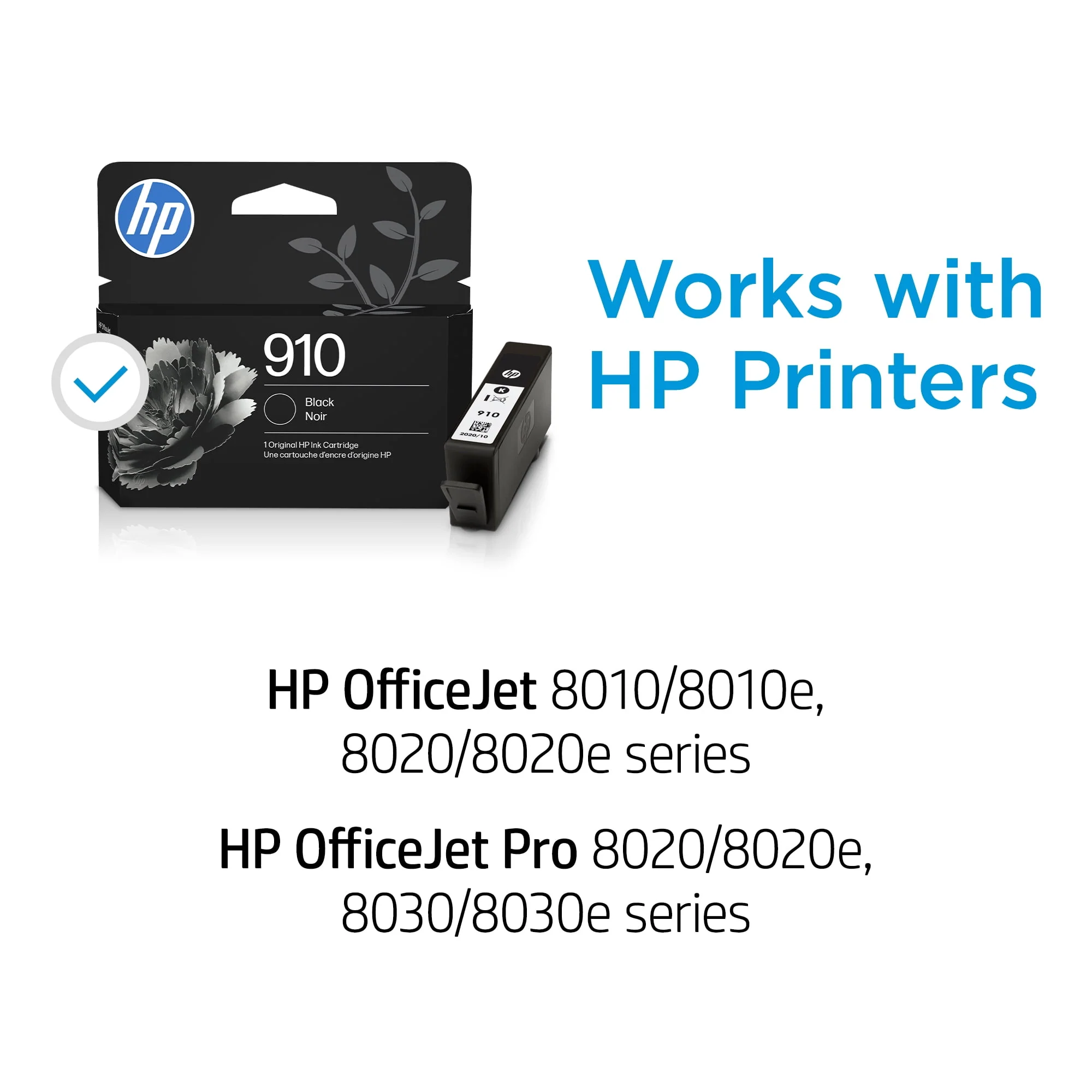 HP 910 Black Original Ink Cartridge, Monochrome, 300 Page Yield, Compatible with OfficeJet Pro 8020 Series - Image 4