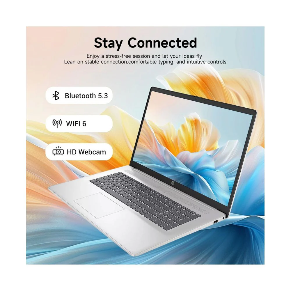 HP Essential Laptop, 17.3 in HD+ Touchscreen, 1600 x 900 Resolution, Silver - Image 5