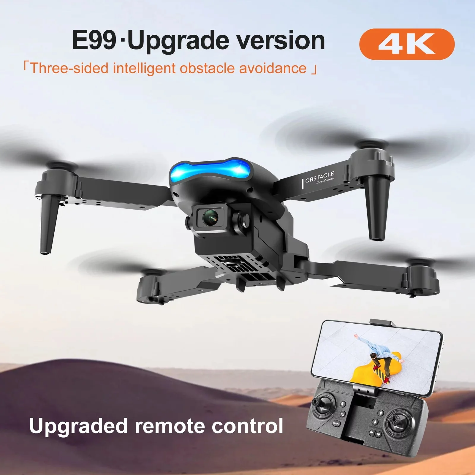HTB HTB-20230518 Drone with 4K HD Dual Camera RC Quadcopter with 2 Modular 1800mAh Batteries - Image 2