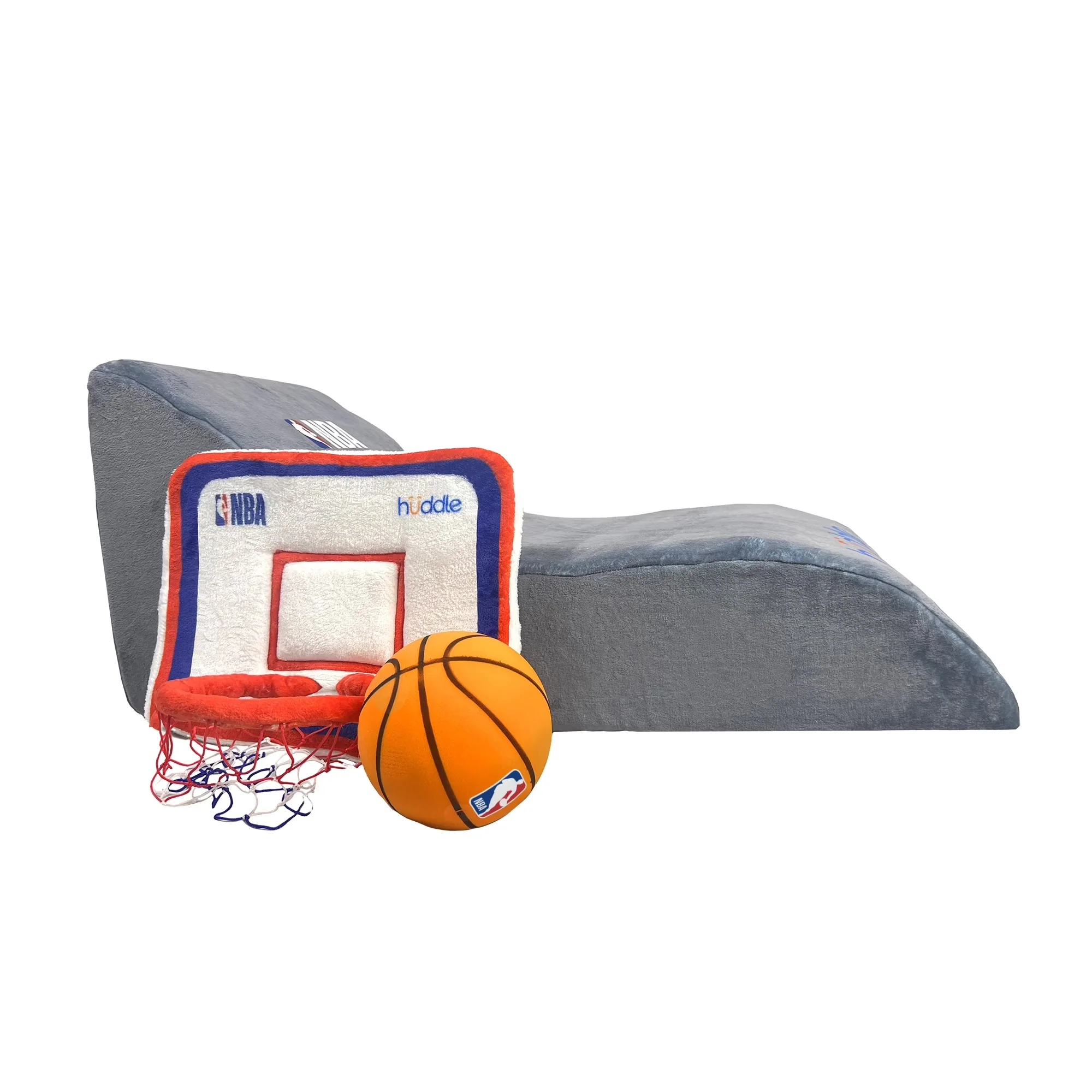 Huddle Official NBA Huddle 2in1 Basketball Sofa with Removable Hoop and Foam Basketball - Image 2