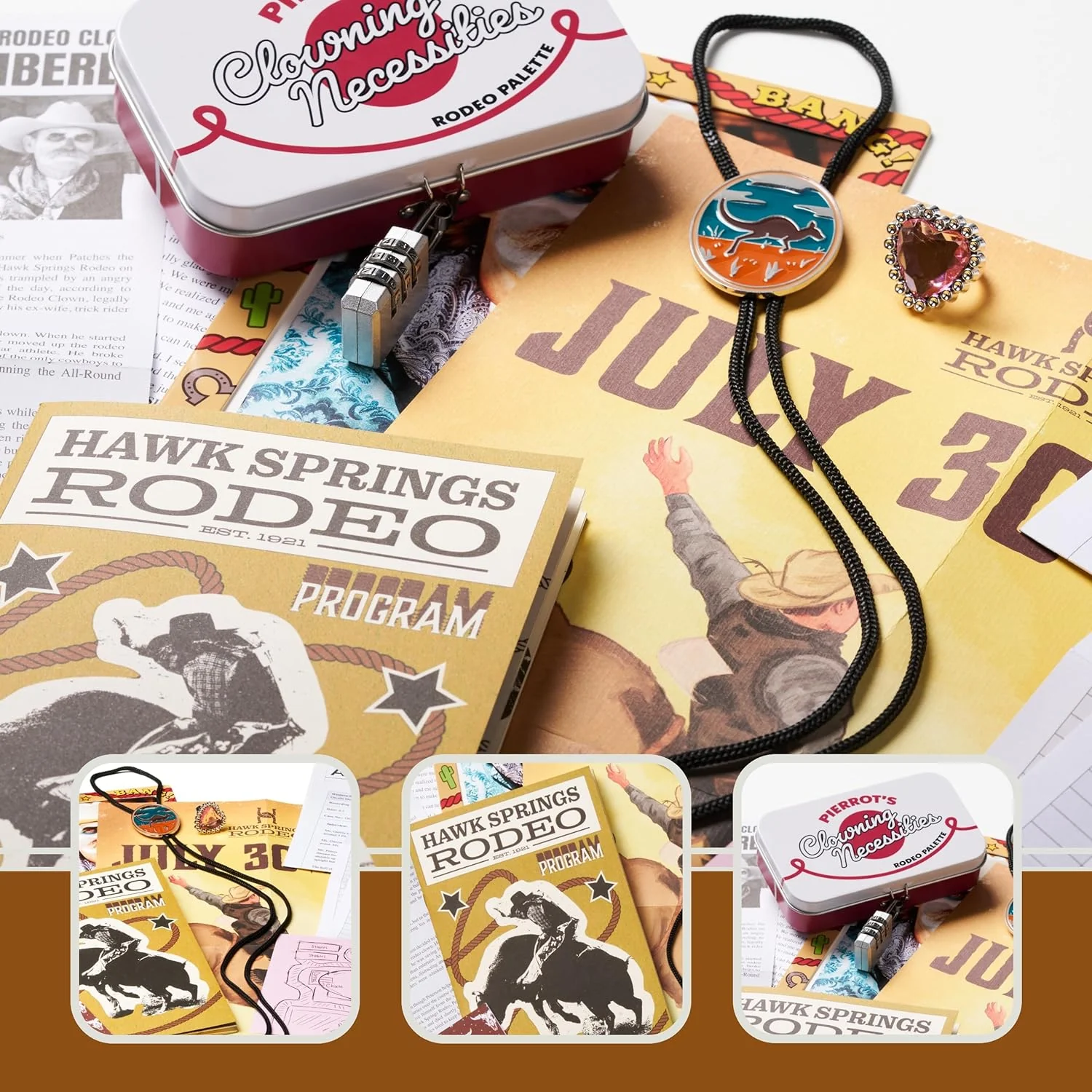 Hunt A Killer HAKRET6BD001 R.I.P at The Rodeo Solve a Murder of a Rodeo Clown Crime Solving Games - Image 2