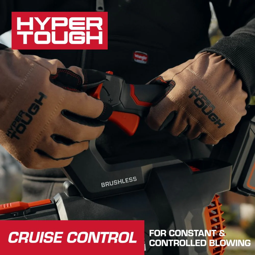 Hyper Tough 20V Brushless Cordless Leaf Blower, 460 CFM, 110 MPH, 4.0Ah Battery, Charging Cable - Image 6