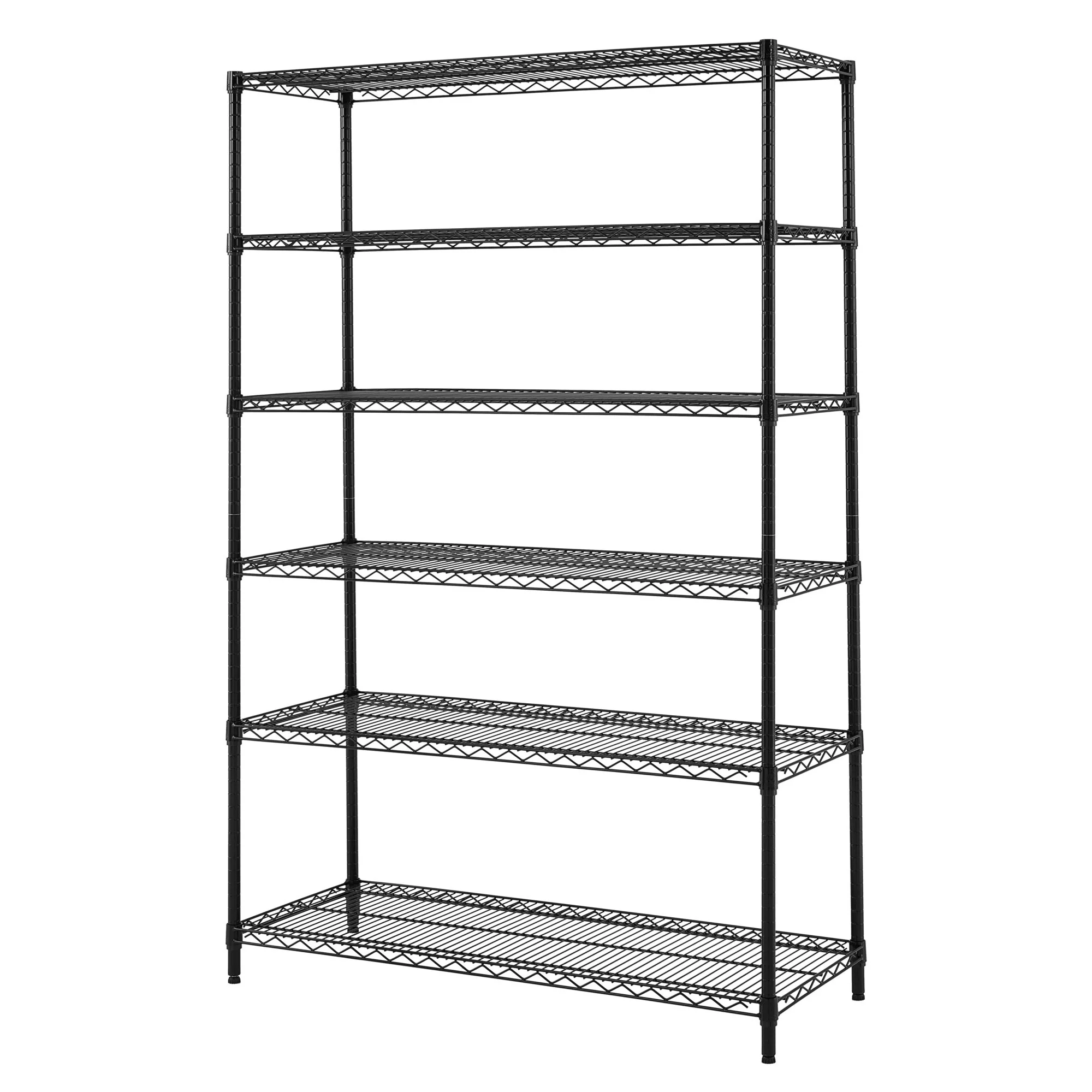 Hyper Tough A60B-11 6 Tier Heavy Duty Wire Shelf Unit, Black - Image 3