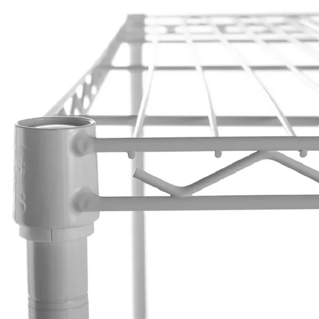 Hyper Tough B35W-1 14"W x 36"D x 54"H 4-Shelf Wire Shelving Unit, White - Image 2