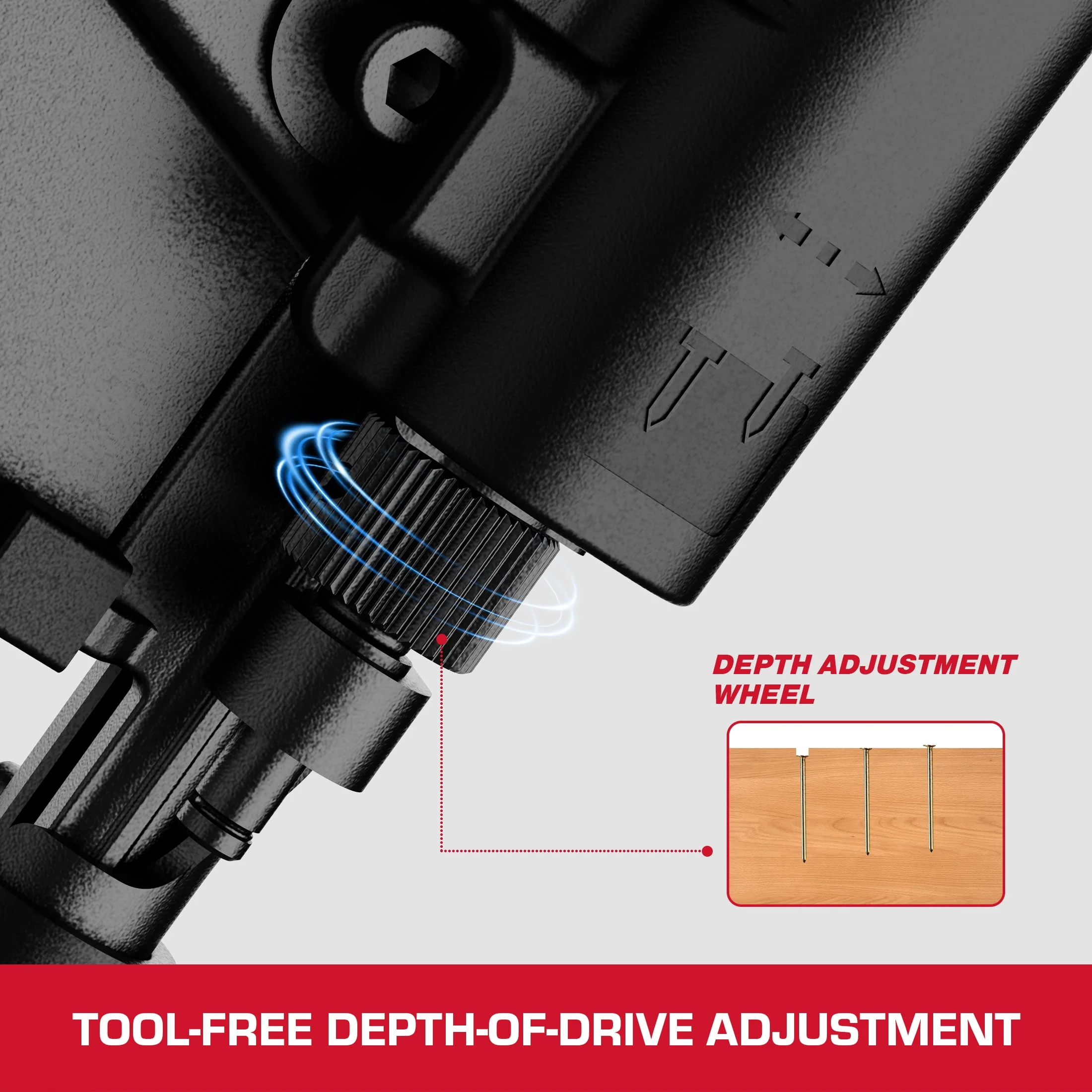 Hyper Tough FN2190V Pneumatic 21-Degree Framing Nailer, Accepts 2 to 3-1/2 Inch Plastic Collated Full Round Head Nails, Adjustable Depth, Ergonomic Grip - Image 6